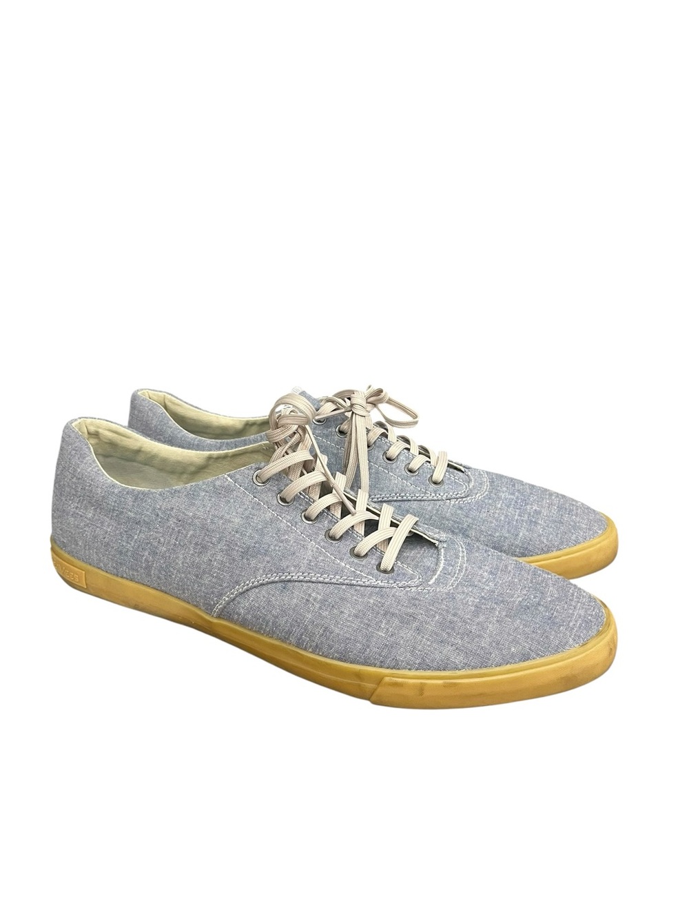 SeaVees | Mens Hermosa Organic Hemp Light Blue Gum Sole Sneakers 16